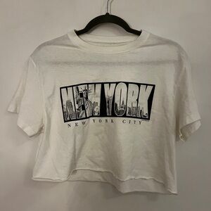 Brandy Melville cropped t shirt one size cotton